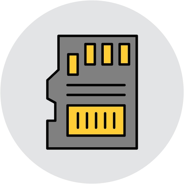 Memory Card Vector Illustration Style