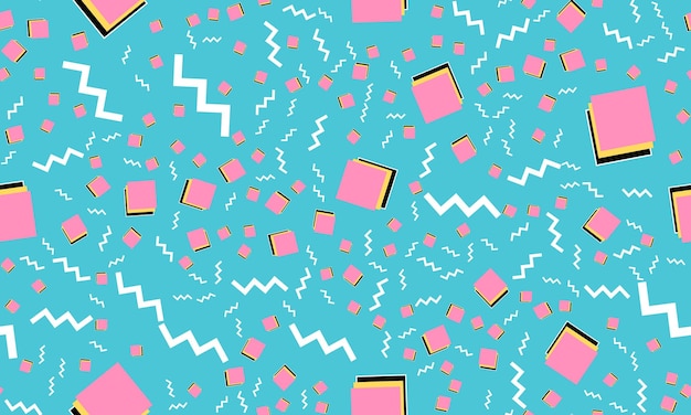 Memphis Seamless Pattern Fun Background Vector