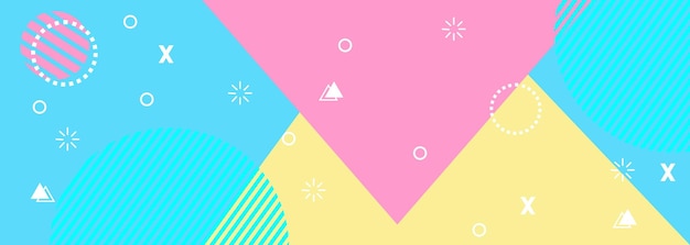 memphis theme background design cheerful colors perfect for cute background designs