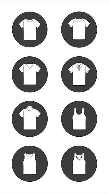 Mens tshirt icon in a circle Vector illustration