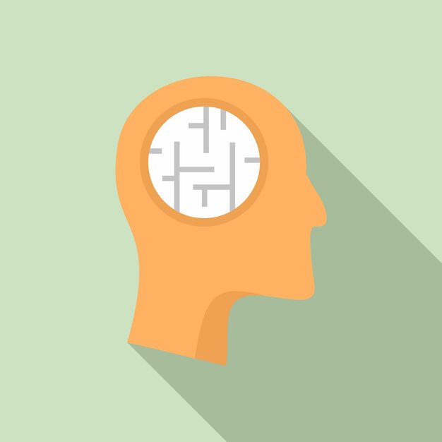 Mental person treatment icon Flat illustration of mental person treatment vector icon for web design