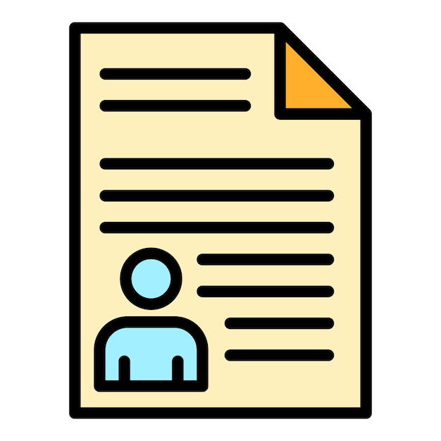 Mentor cv icon Outline mentor cv vector icon color flat isolated