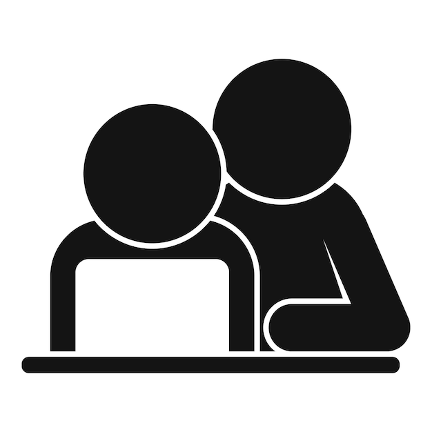 Mentor leadership icon simple vector Training career Help growth