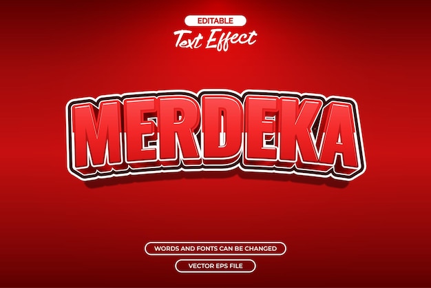 Merdeka text effect