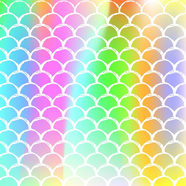 Mermaid scales background with holographic gradient
