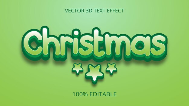 merry Christmas 3d text effect design