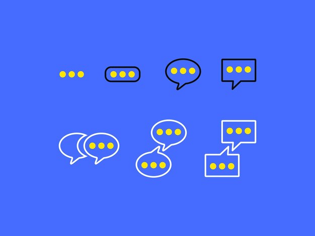 Message, Chat, discussion icon set