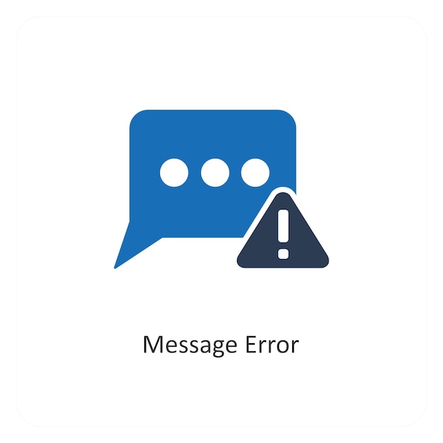 message error and notification icon concept