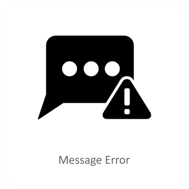 message error and notification icon concept