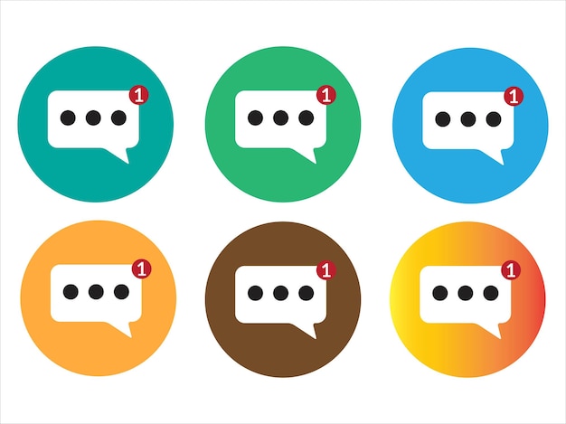 message icon collection of vector symbol on white background vector illustration