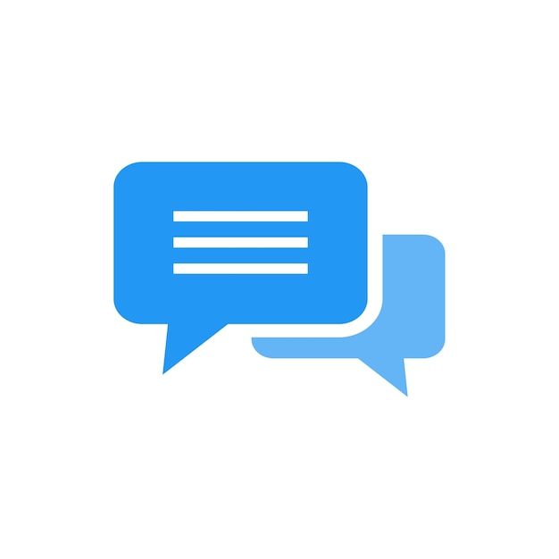 Message icon in trendy flat design