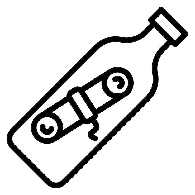 Message in a Bottle icon vector image Can be used for Dating App