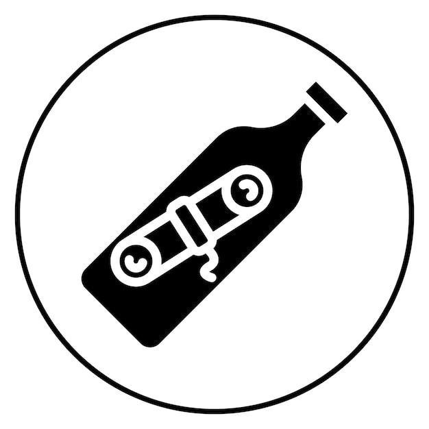 Message in a Bottle icon vector image Can be used for Dating App