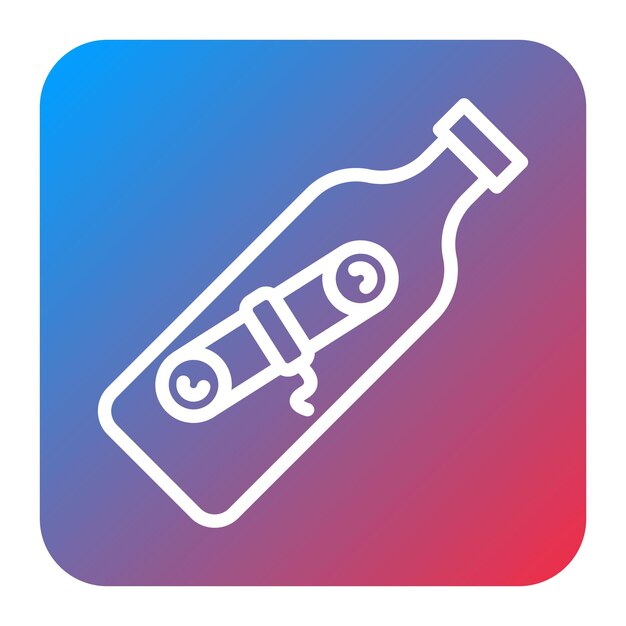 Message in a Bottle icon vector image Can be used for Dating App