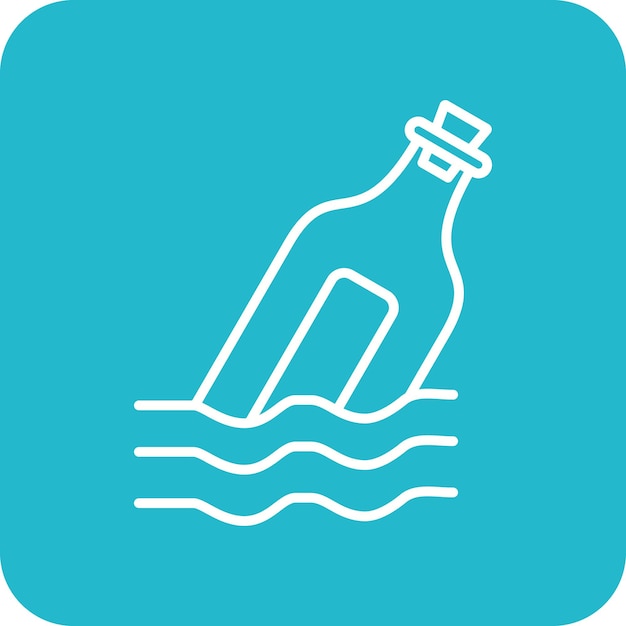 Message in a Bottle icon vector image Can be used for Pirate