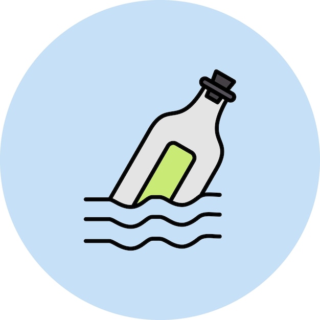 Message in a Bottle icon vector image Can be used for Pirate