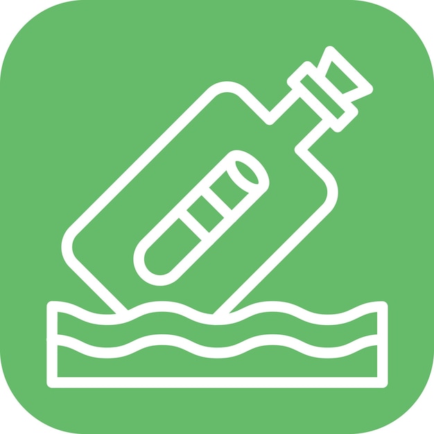 message in bottle icon vector image can be used for ocean