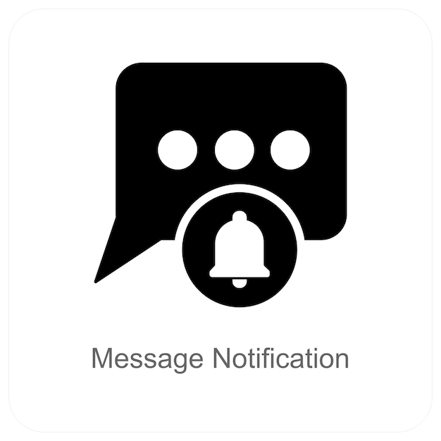 Message Notification and message icon concept