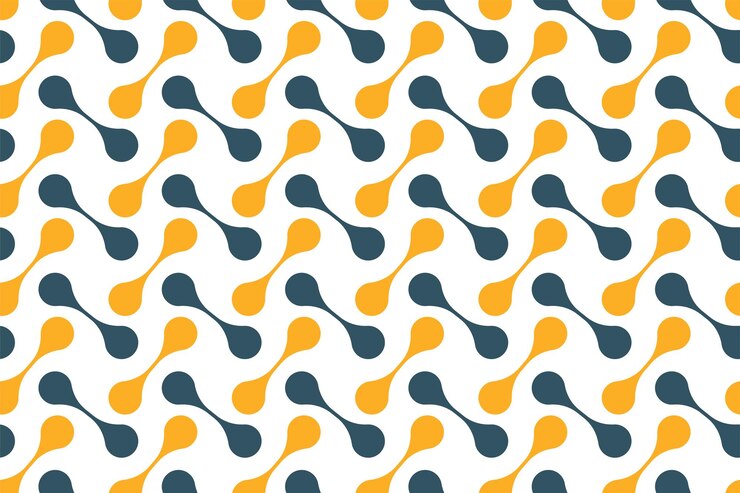 Vektor metaballs geometric shape seamless repeat pattern