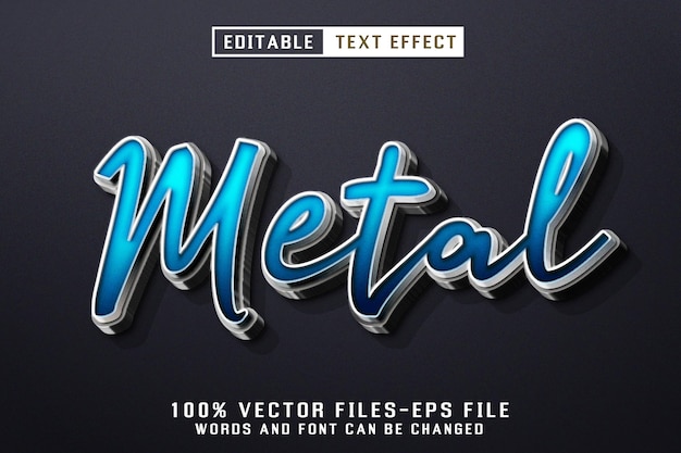 metal editable text effect