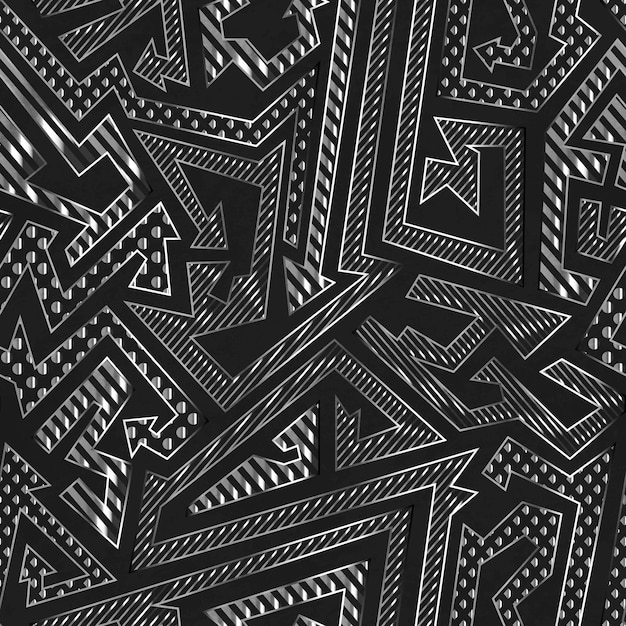 metal geometric seamless pattern
