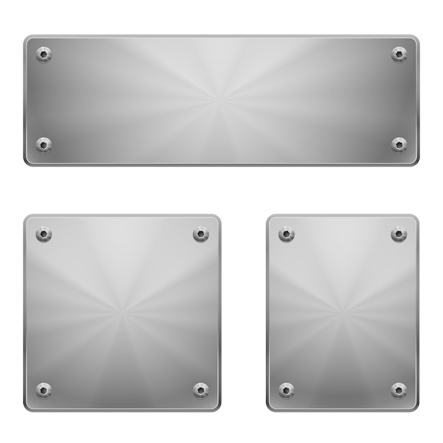 Metal plates.