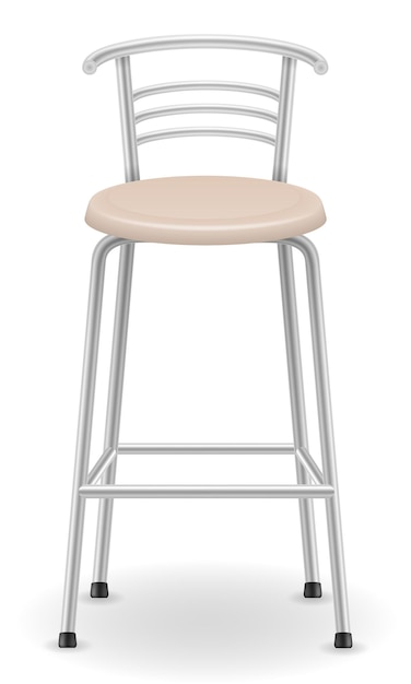 metallic bar chair stool vector illustration isolated on white background