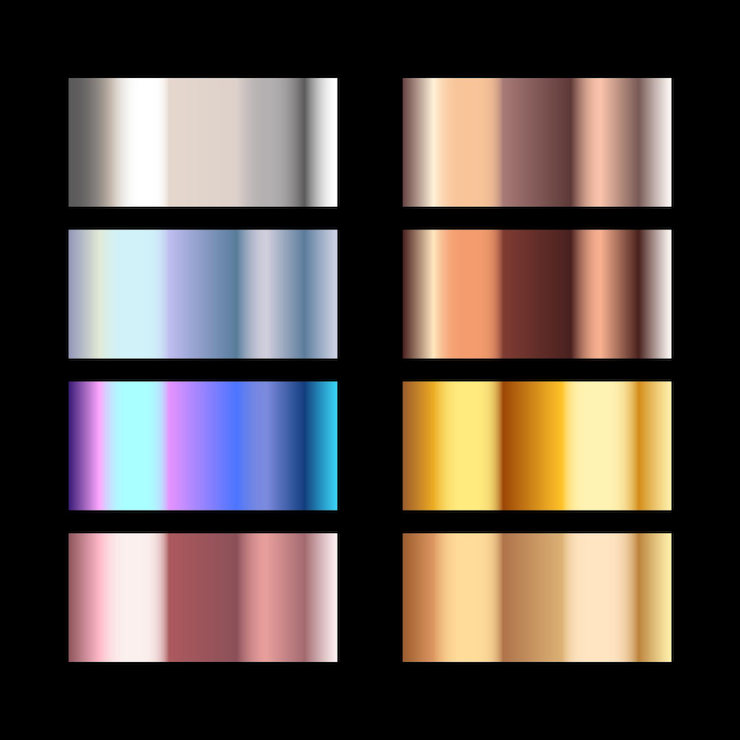 Vektör metals of different texture set