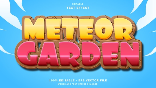 meteor garden game title editable text effect