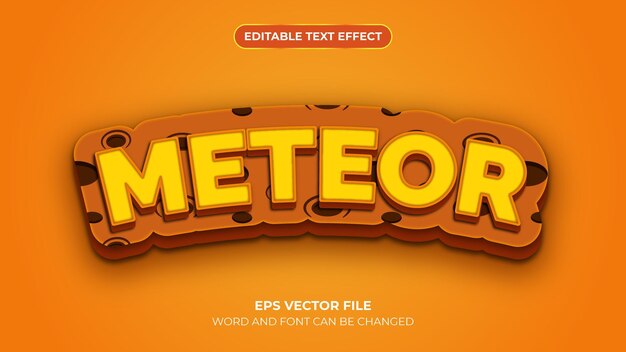 meteor text effect editable text effect meteor
