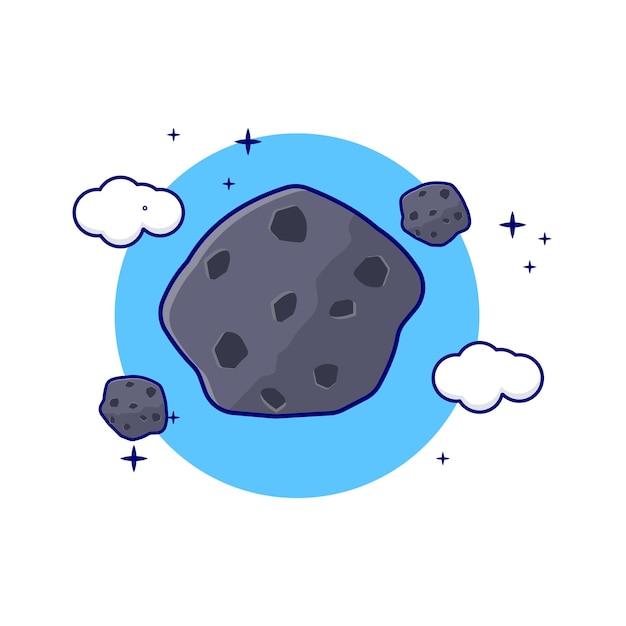 Meteorit illustration Vector Icon Isolated