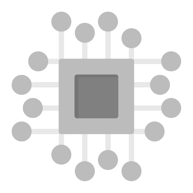 Microchip icon vector image Can be used for Robotics