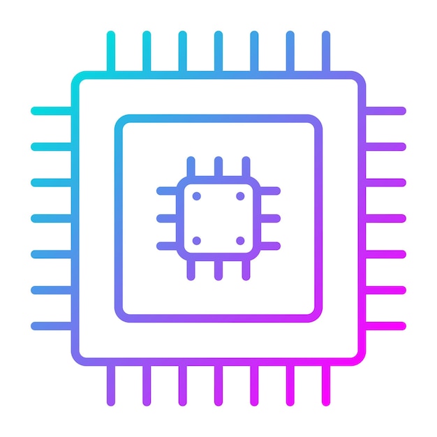 Microchip vector icon Can be used for Smart City iconset