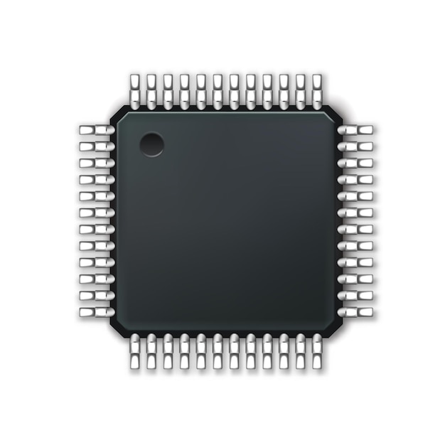 Microchip vektor illustration isoleret på hvid baggrund