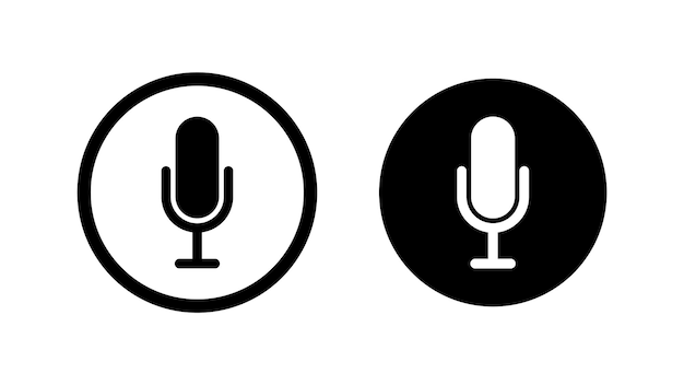 Microphone Icon Vector Illustration on white background