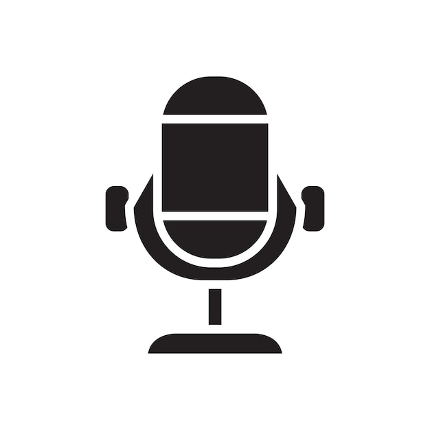 microphone icon vector template logo trendy collection flat design