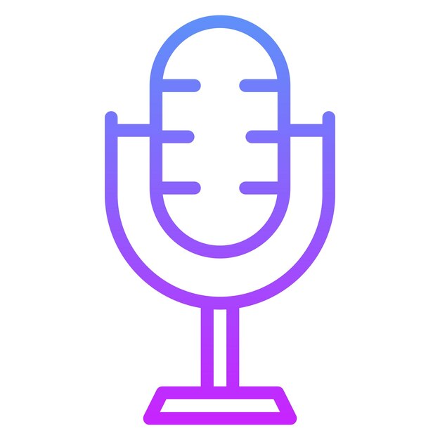 Microphone vector icon illustration of Entertainment iconset
