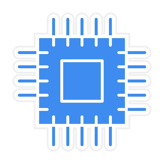microprocessor icon vector image can be used for computer and hardware