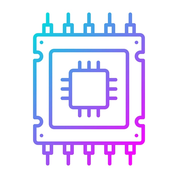 Microprocessor vector icon Can be used for Computer and Hardware iconset
