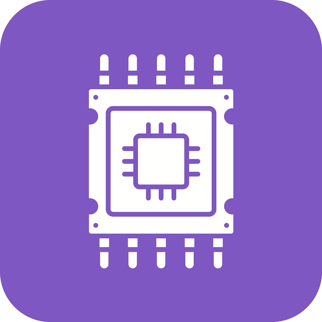 Microprocessor vector icon Can be used for Computer and Hardware iconset