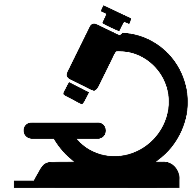 microscope a simple microscope icon to represent scientific observation icon