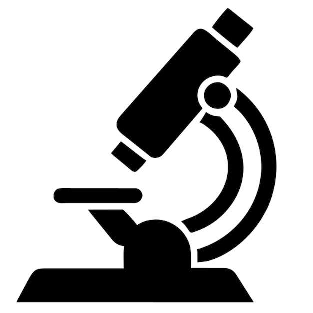 microscope a simple microscope icon to represent scientific observation icon