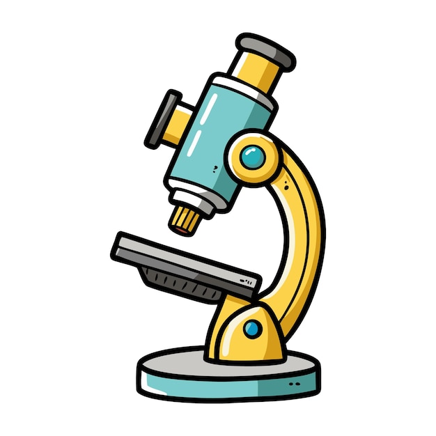 Microscope Clipart Vector for Science and Research Design