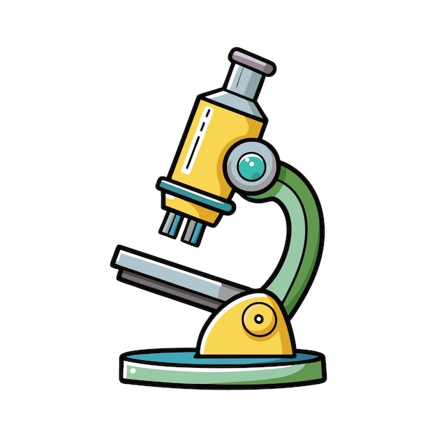 Microscope Clipart Vector for Science and Research Design