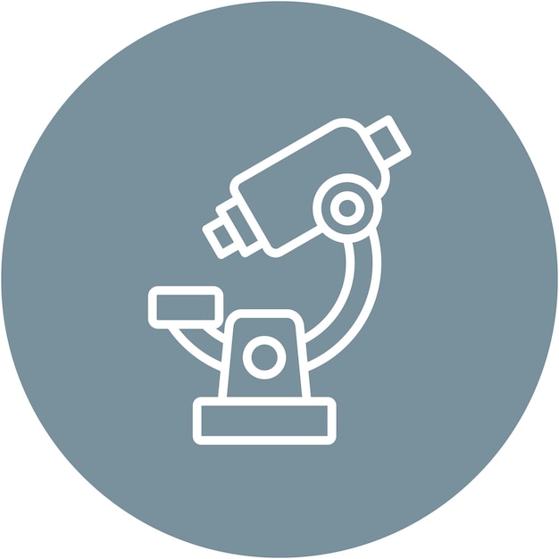 Microscope Vector Illustration Style
