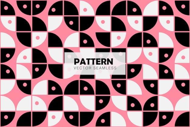 Mid century cute style shape abstract seamless repeat pattern