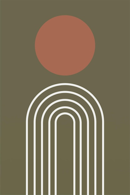 Mid Century Moderne Vægkunst Dekoration Printbar Plakat