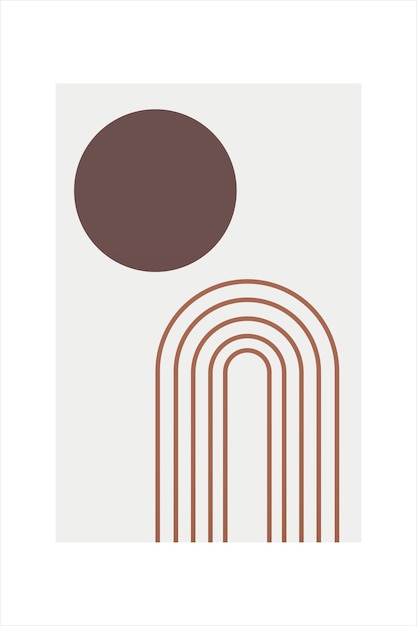 Mid Century Moderne Vægkunst Dekoration Printbar Plakat