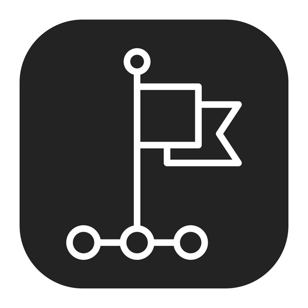 milestone icon vector image can be used for action plan