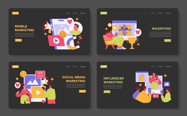 Millennialsfocused digital marketing set engaging mobile ads reward strategies dynamic social